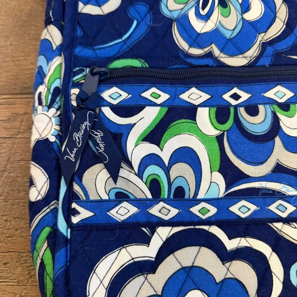 Vera Bradley Turnlock‎ Crossbody Bag Blue Rhapsody Quilted